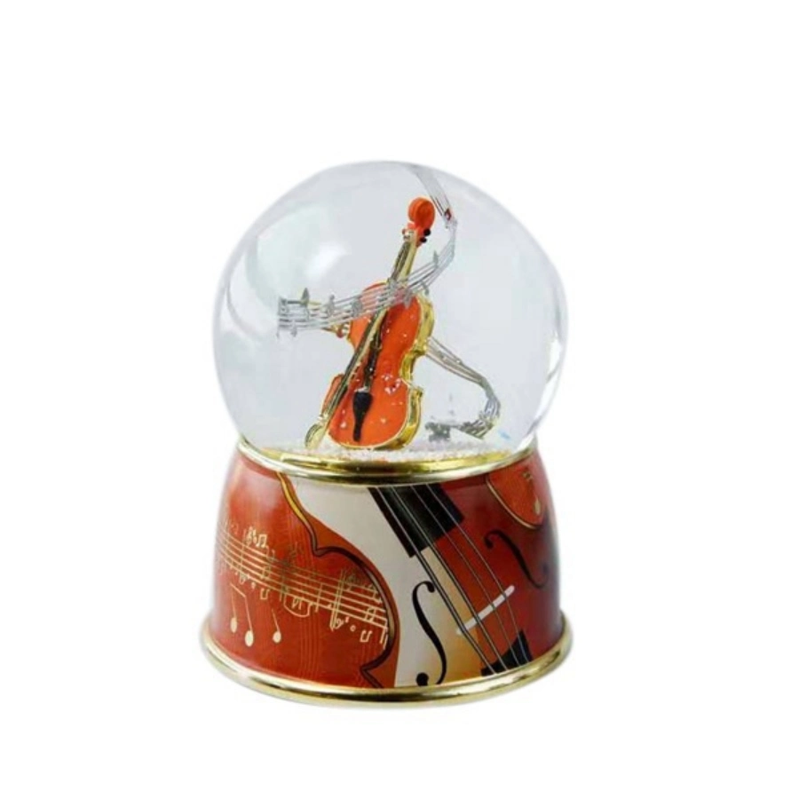 Factory Direct Violin Music Box Crystal Creative Gift Resin Music Box