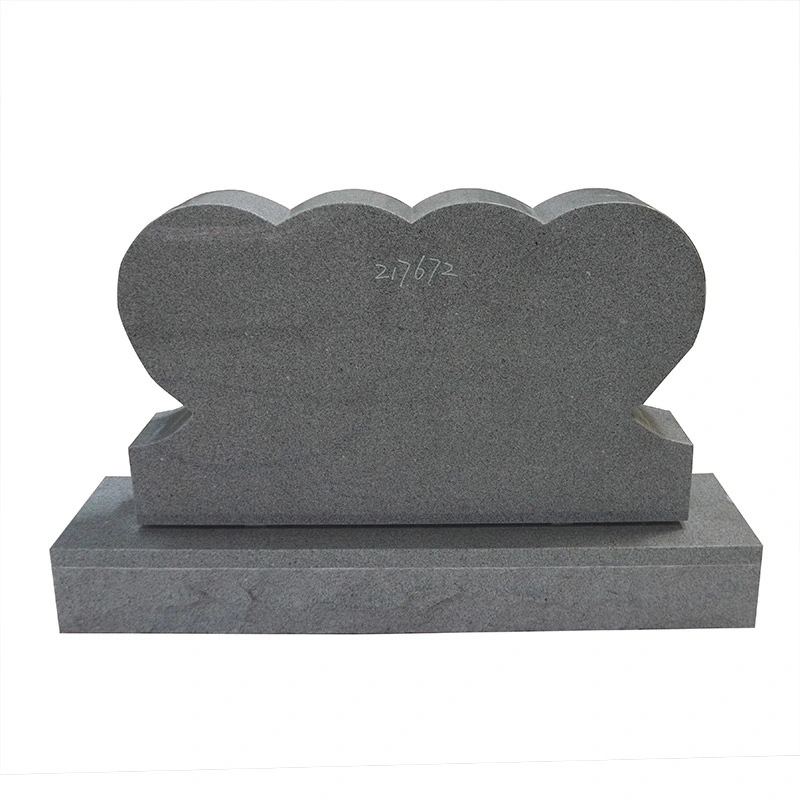 Granite Double Heart Shaped Headstone Tombstones and Monuments