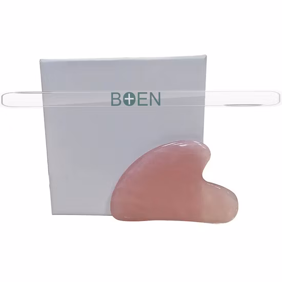 하트 모양의 Gua Sha Guasha 보드, 장미 석영, 분홍색 옥석, 긁는 마사지기, Gua Sha 보드